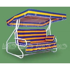 Трехместные садовые качели "ЛЮКС-М" с раскладывающейся спинкой в Иваново