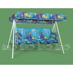 Трехместные садовые качели "СТАНДАРТ-М" с раскладывающейся спинкой в Иваново