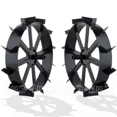 Грунтозацепы ширина 100 мм, диаметр 360 мм, диаметр вала 25 мм, протектор ёлочка для использования с окучником  в Иваново