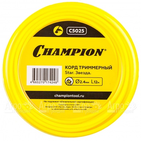 Корд триммерный Champion Star 2.4мм, 12м (звезда) в Иваново