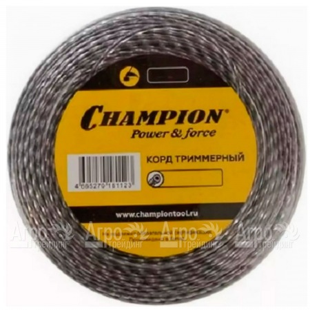 Корд триммерный Champion Tri-twist 3.0мм, 50м (витой треугольник)+нож  в Иваново