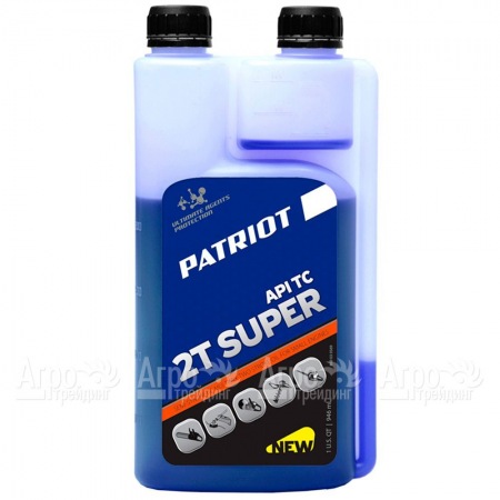 Масло полусинтетическое с дозатором Patriot Super Active 2T 0.946 л для 2-х тактных двигателей  в Иваново