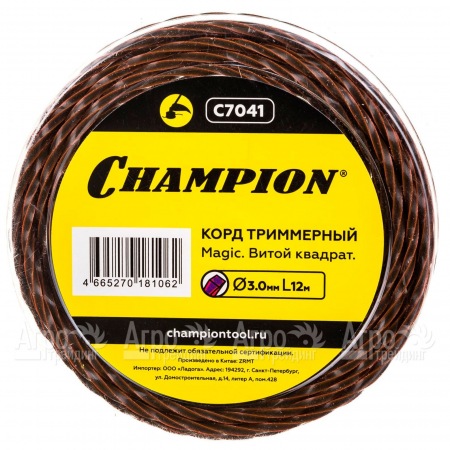 Корд триммерный Champion Magic 3мм, 12м (витой квадрат)  в Иваново