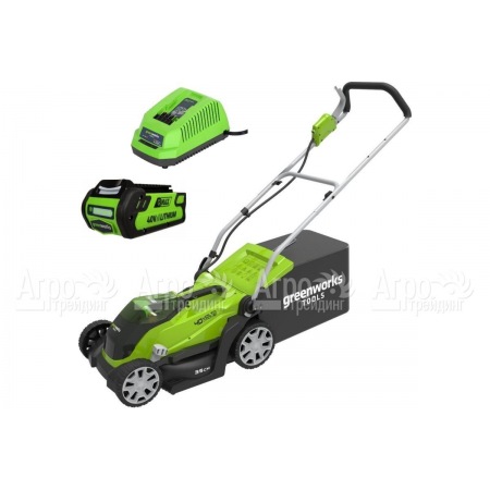 Газонокосилка аккумуляторная GreenWorks G-Max G40LM35K2 40V 35 см в Иваново