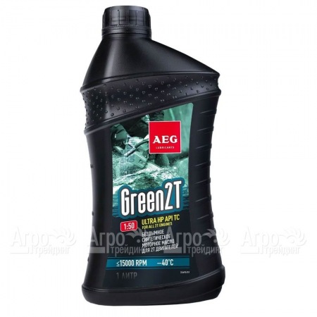 Масло синтетическое AEG Green HP 2T Motor Oil API TC 1 л для 2-х тактных двигателей  в Иваново