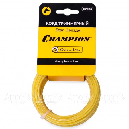 Корд триммерный Champion Star 2.0мм, 15 м (звезда) в Иваново