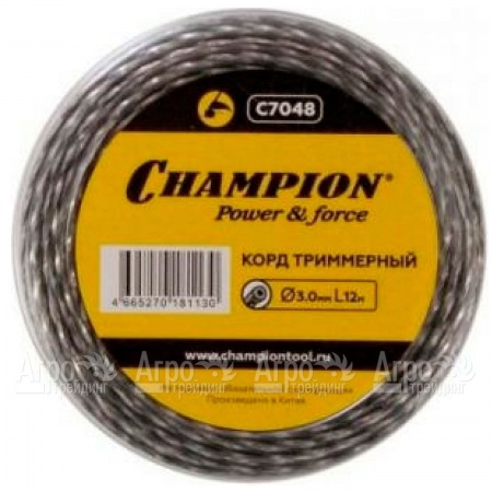 Корд триммерный Champion Tri-twist 3.0мм, 12м (витой треугольник)  в Иваново